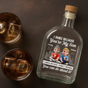 Dad - Sons, Gift For Son, Mom - Sons, Happy - I Smile Because You're My Son - Personalized Whiskey Bottle