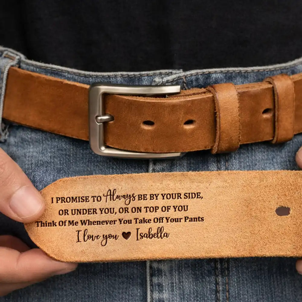 Gift For Couples,Gift For Husband,Gift For Boyfriend,Funny - I Sucked It So It's Mine - Personalized Cowhide Leather Belt