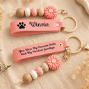 Sentimental,Family,Memorial,Icon - I Will Carry You With Me Until I See You Again - Personalized Leather Beaded Keychain