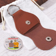 Gift For Daughter, Mom - Daughters (Adult), Mom - Daughters (Young), Gift For Grandkids, Happy, Gift For Women, Gift For Men - I Would Choose You To Be My Daughter Son - Personalized Leather Pocket Hug