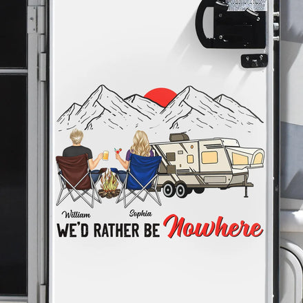 I'd Rather Be Nowhere - Personalized Decor Decal