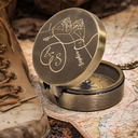 Gift For Couples, Gift For Husband, Gift For Wife, Gift For Boyfriend, Love - I'd Be Lost Without You - Personalized Engraved Brass Compass