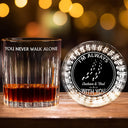 Memorial, Sad - I'm Always With You - Personalized Rocks Whiskey Glass