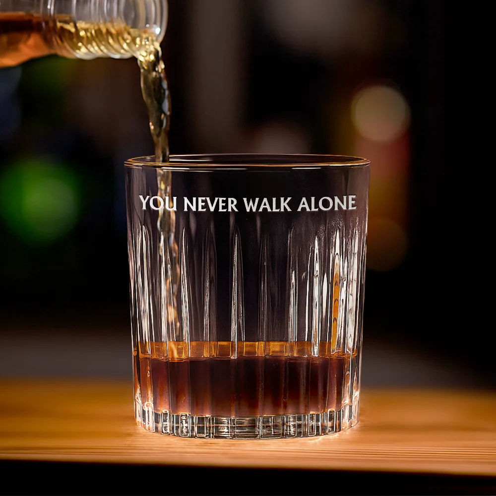 Memorial, Sad - I'm Always With You - Personalized Rocks Whiskey Glass