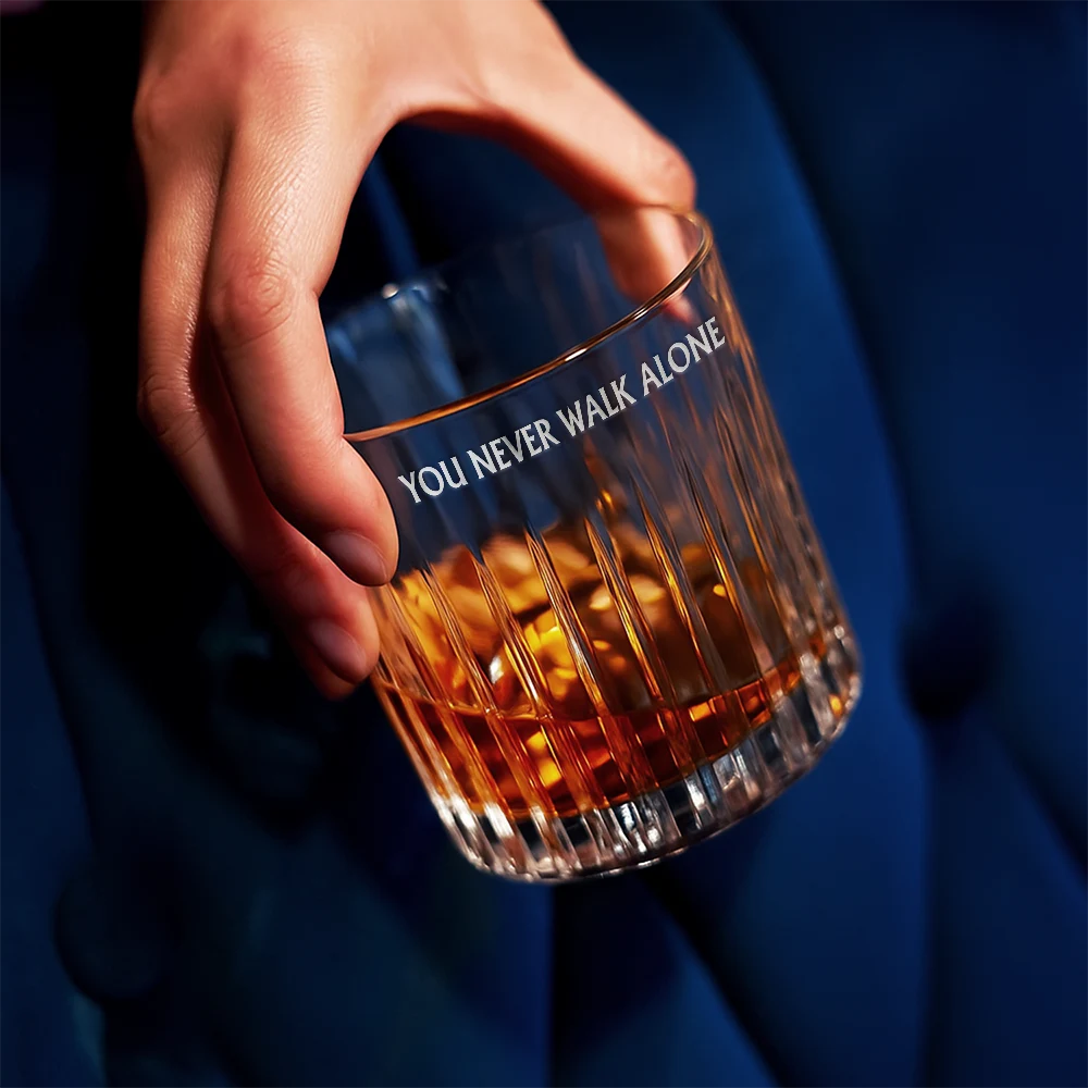 Memorial, Sad - I'm Always With You - Personalized Rocks Whiskey Glass