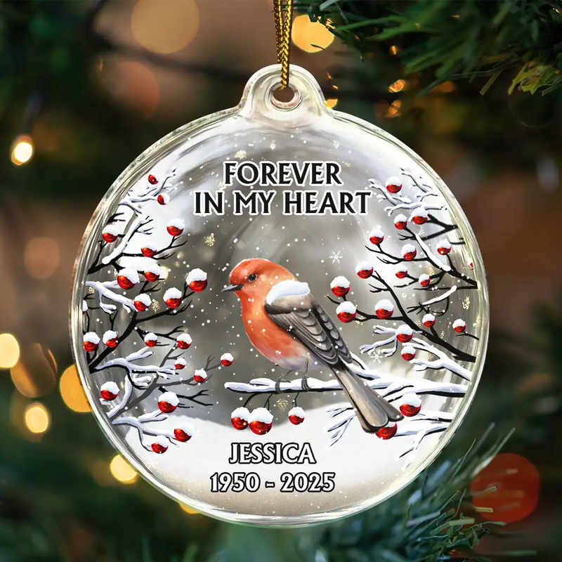Sad, Memorial, Christmas - I'm Always With You 3D Cardinal - Personalized Custom Shaped Acrylic Ornament