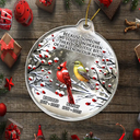 Sad, Memorial, Christmas - I'm Always With You 3D Cardinal - Personalized Custom Shaped Acrylic Ornament