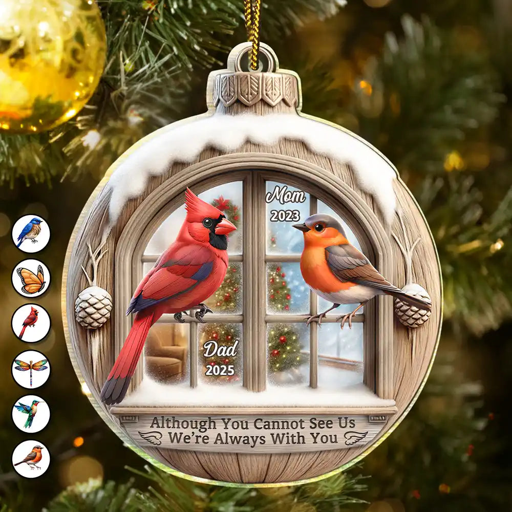 Memorial,Christmas,Family,Parents,Gift For Grandparents,Sad - I'm Always With You 3D Effect - Personalized Custom Shaped Acrylic Ornament