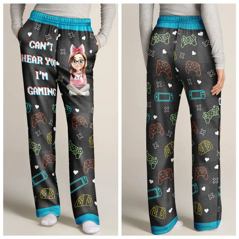 Gift For Kids,Gift For Son,Gift For Daughter,Happy,Dog Lovers,Cat Lovers - I'm Gaming Do Not Disturb - Personalized Pajama Pants