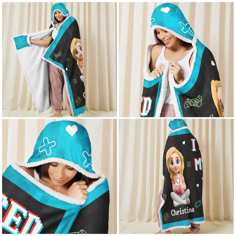 Gift For Kids,Gift For Son,Gift For Daughter,Happy,Dog Lovers,Cat Lovers - I'm Gaming Do Not Disturb - Personalized Wearable Hooded Blanket