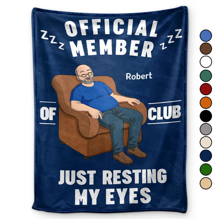 I'm Just Resting My Eyes - Personalized Fleece Blanket, Sherpa Blanket