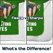 Gift For Father,Gift For Grandpa,Gift For Husband,Non-Eng,Vector,Humorous - I'm Just Resting My Eyes - Personalized Fleece Blanket, Sherpa Blanket