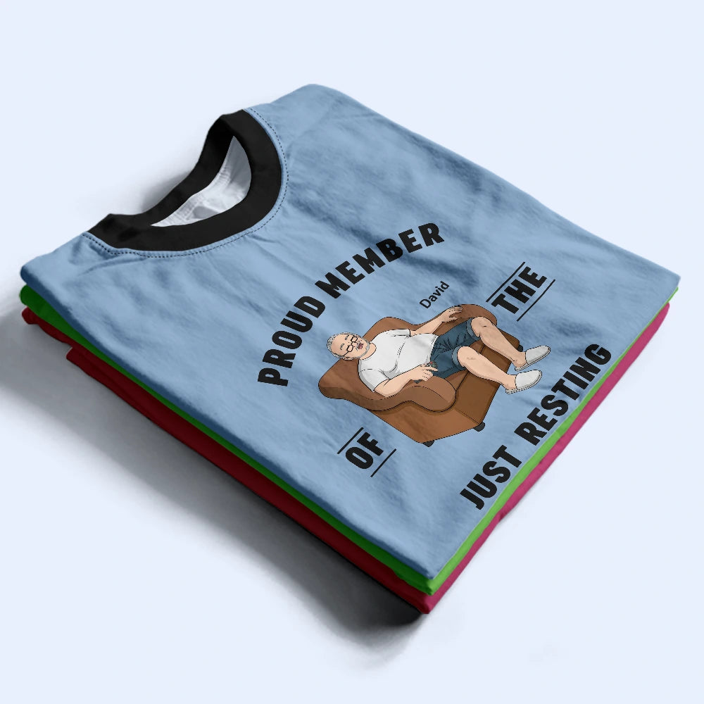 Gift For Father, Humorous, Vector - I'm Just Resting My Eyes - Personalized Full Print T Shirt