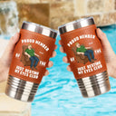 Gift For Father,Gift For Grandpa,Gift For Men,Non-Eng,Vector,Humorous - I'm Just Resting My Eyes - Personalized Leather Tumbler