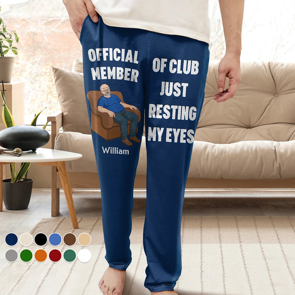 Gift For Father,Humorous,Vector - I'm Just Resting My Eyes - Personalized Pajama Pants