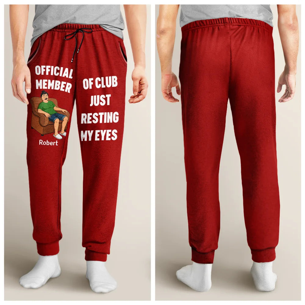 Gift For Father,Humorous,Vector - I'm Just Resting My Eyes - Personalized Pajama Pants