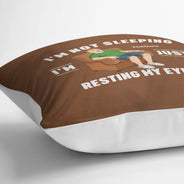 Gift For Father,Gift For Grandpa,Gift For Husband,Non-Eng,Vector,Humorous - I'm Just Resting My Eyes - Personalized Pillow