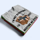 Gift For Father,Gift For Grandpa,Funny,Vector - I'm Just Resting My Eyes - Personalized T Shirt