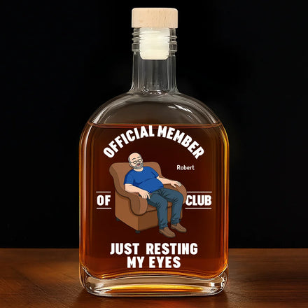 I'm Just Resting My Eyes - Personalized Whiskey Bottle