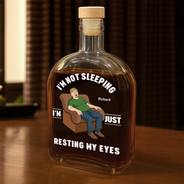 Gift For Father,Gift For Grandpa,Gift For Men,Non-Eng,Vector,Humorous - I'm Just Resting My Eyes - Personalized Whiskey Bottle
