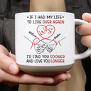 Gift For Couples,Old Couples,Gift For Husband,Gift For Wife,Gift For Boyfriend,Gift For Girlfriend,LGBT,Love - If I Had My Life To Live Over Again Couple Hands - Personalized Pottery Mug