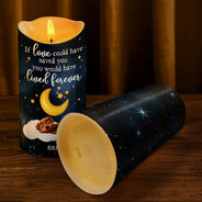 Dog Lovers,Dog Mom,Dog Dad,Gift For Women,Gift For Men,Christmas,Sad - If Love Could Have Saved You Memorial Dog Sleeping - Personalized Flameless LED Candle