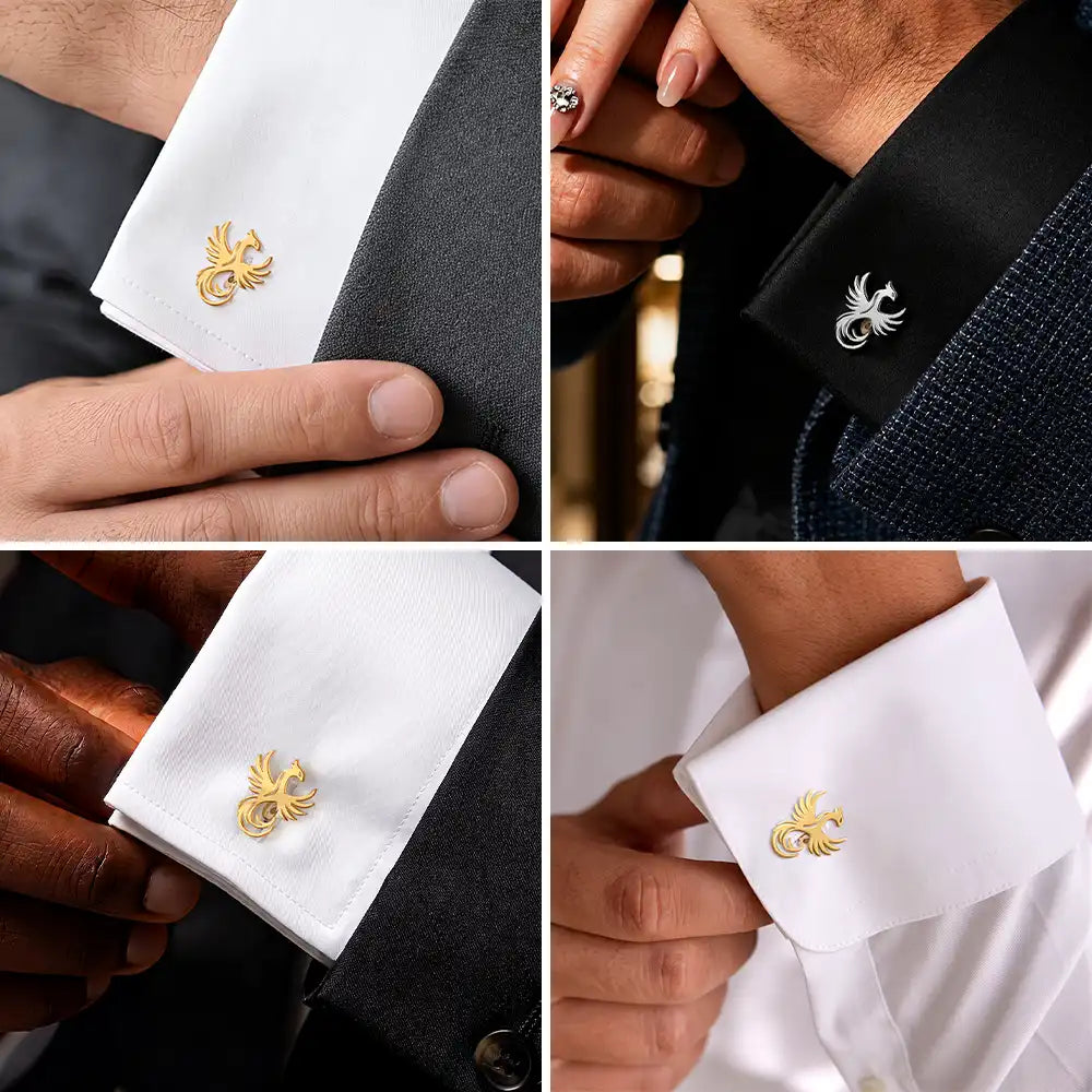 Confident, Gift For Men, Gift For Yourself, Wedding, Icon - Impressive Logo For Men - Personalized Cufflinks