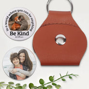 Punch Monkey,Gift For Yourself,Love,Gift For Bestie,Gift For Women,Gift For Men - In A World Where You Can Be Anything Be Kind - Personalized Leather Pocket Hug