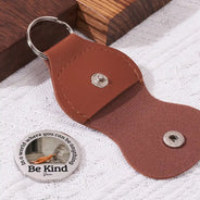 Punch Monkey,Gift For Yourself,Love,Gift For Bestie,Gift For Women,Gift For Men - In A World Where You Can Be Anything Be Kind - Personalized Leather Pocket Hug