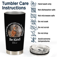 Punch Monkey,Gift For Yourself,Love,Gift For Bestie,Gift For Women,Gift For Men - In A World Where You Can Be Anything Be Kind - Personalized Tumbler