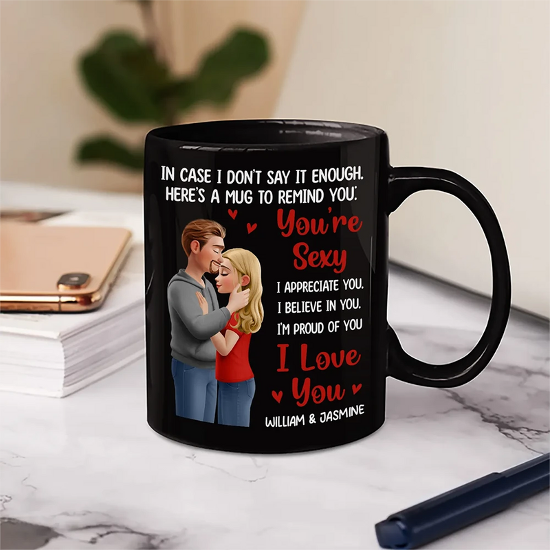 Gift For Couples,Gift For Husband,Gift For Wife,Gift For Boyfriend,Gift For Girlfriend,Old Couples,Love - In Case I Don't Say It Enough Forehead Kiss Couple - Personalized Mug