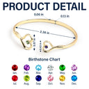 In Case You Need A Little Reminder - Personalized Gem Heart Cuff Bracelet