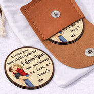 Old Couples,Gift For Couples,Gift For Husband,Gift For Wife,Gift For Boyfriend,Gift For Girlfriend,Love - In Case You Need A Little Reminder - Personalized Wooden Pocket Hug