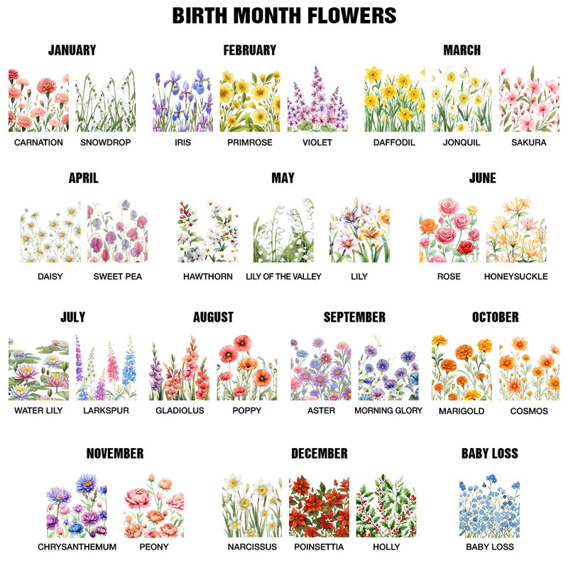 Gift For Yourself, Gift For Women, Happy - Birth Month Flower Watercolor Blooming In Love - Personalized Canvas Tote Bag