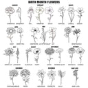 Flower Birth Month & Name - Personalized Acrylic Bookmark