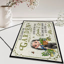 Gardening,Gift For Women,Love - Into The Garden I Go 3D Effect Gardening Woman - Personalized Horizontal Stained Glass Suncatcher