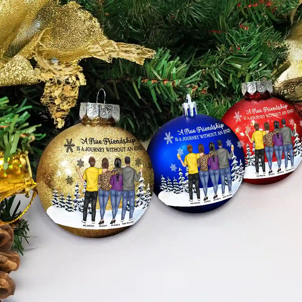 Gift For Bestie, Christmas, Happy, Old Best friends - It Takes A Long Time To Grow An Old Friends - Personalized Ball Ornament