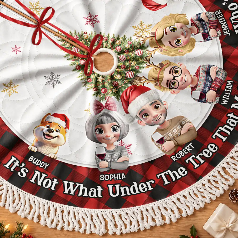Christmas,Indoor Decor,Family,Vector,Happy - It's Not What's Under The Tree That Matters Family - Personalized Tree Skirt