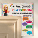 Back To School,Teacher,Proud,Vector - It's Okay In This Classroom Affirmations Teacher - Personalized Door Corner Wood Sign