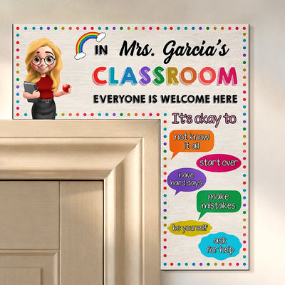 Door Corner Wood Sign