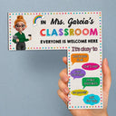 Back To School,Teacher,Proud,Vector - It's Okay In This Classroom Affirmations Teacher - Personalized Door Corner Wood Sign