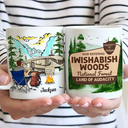 Camping, Campsite, Funny - Iwishabish Woods Camping - Personalized Mug