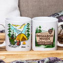 Camping, Campsite, Funny - Iwishabish Woods Camping - Personalized Mug