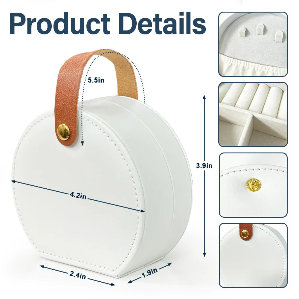 Travel,Gift For Yourself,Gift For Women,Happy - All My Travel Jewelry Stuff - Personalized Jewelry Box With Handle