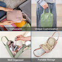 Gift For Yourself, Gift For Women, Happy - Blooming In Love Birth Month Flower - Personalized Leather Makeup Bag With Handle