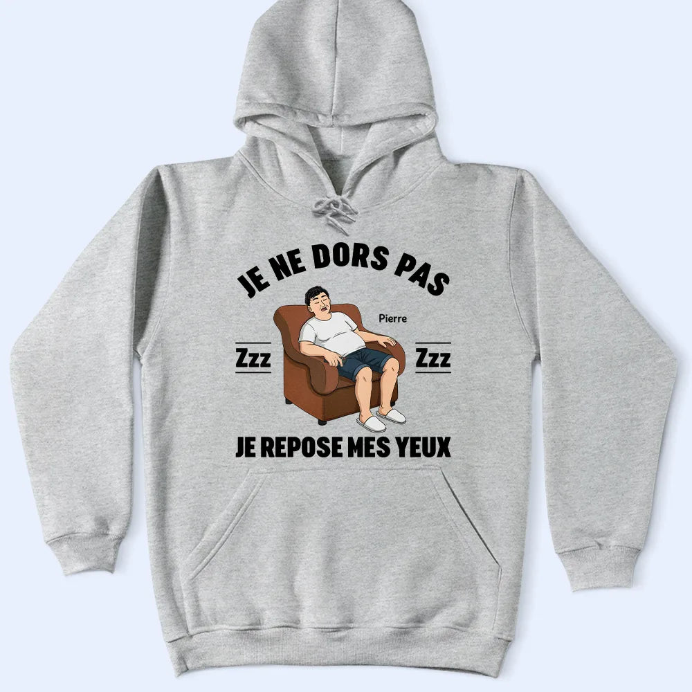 French,Non-Eng,Gift For Men,Gift For Yourself,Humorous,Vector - Je Repose Mes Yeux - T-Shirt Personnalisé