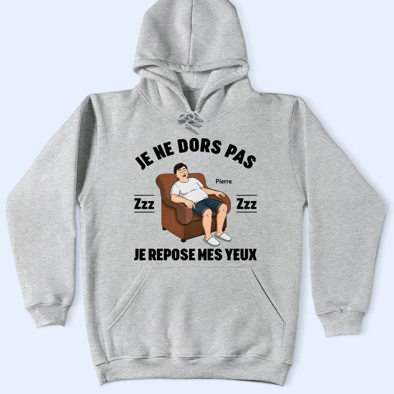 French,Non-Eng,Gift For Men,Gift For Yourself,Humorous,Vector - Je Repose Mes Yeux - T-Shirt Personnalisé