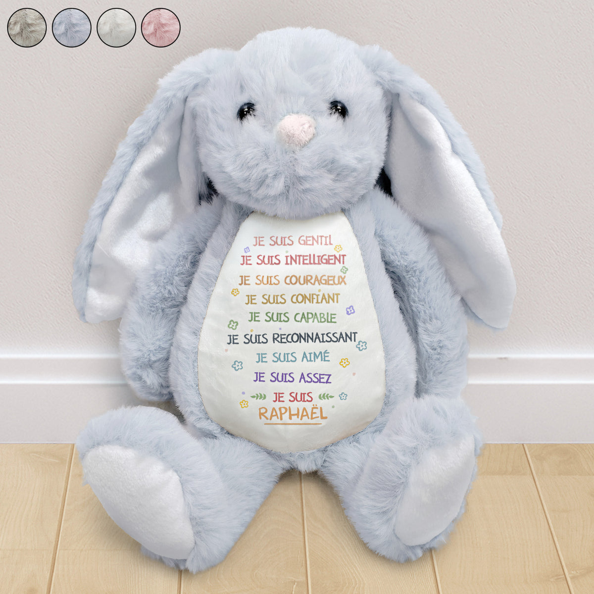 Gift For Kids,Gift For Grandkids,Gift For Daughter,Gift For Son,Gift For Sibling,Gift For Sisters,Gift For Brothers,Love,French - Je Suis Aimée - Peluche Lapin Personnalisée