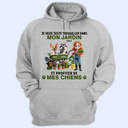 Gift For Wife,Gift For Girlfriend,Gift For Yourself,Gift For Women,Dog Mom,Dog Lovers,Pet Lovers,Pet Mom,Gardening,French,Non-Eng,Vector,Playful - Je Veux Juste Travailler Dans Mon Jardin - T-Shirt Personnalisé