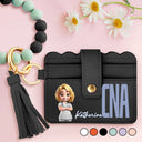 Gift For Yourself, Nurse, Happy, Gift For Women - Job Title 3D Effect Nurse - Personalized Keychain Wristlet Leather Wallet